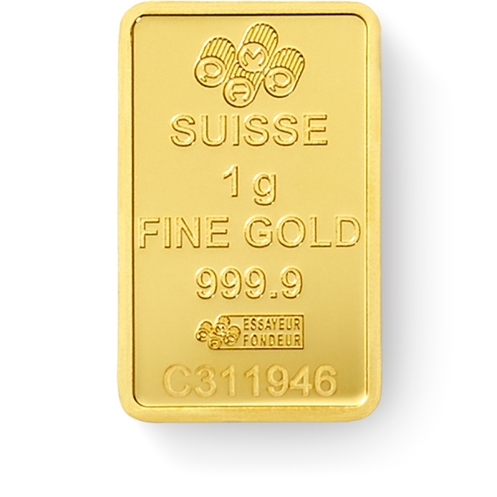 1 Gram Gold Bar 999.9 - PAMP