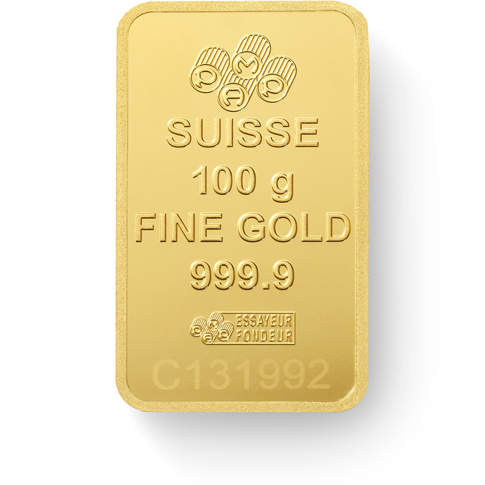 100 gram Gold Bar 999.9 - PAMP