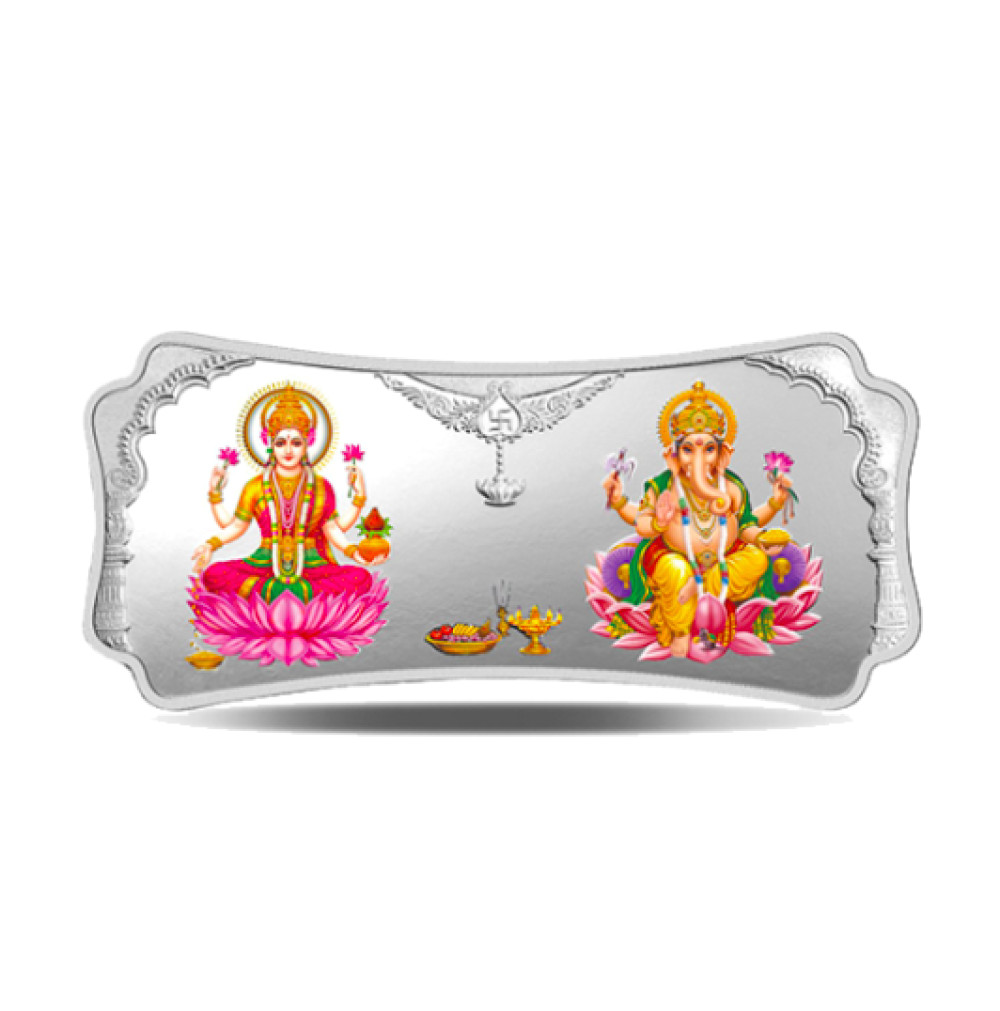 Lakshmi Ganesha 250 Gram Silver Bar- 999.9