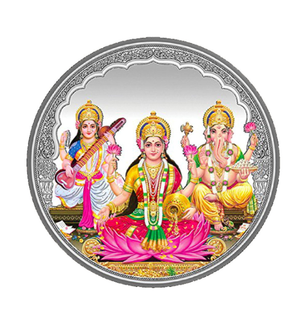 Lakshmi Ganesha 100 Gram Silver Coin - 999.9
